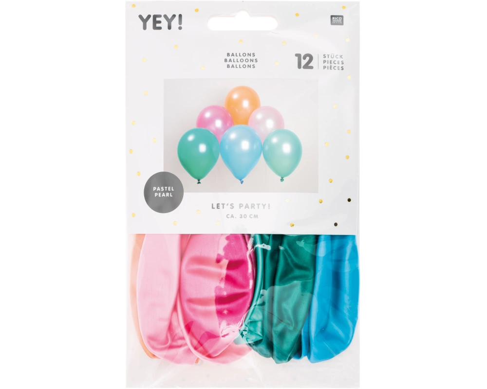 RICO DESIGN Luftballons 30cm 81001.00.34 Pastelle pearls