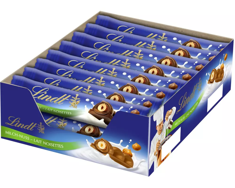 Lindt Schokoladenriegel Milch Nuss 18 x 35 g