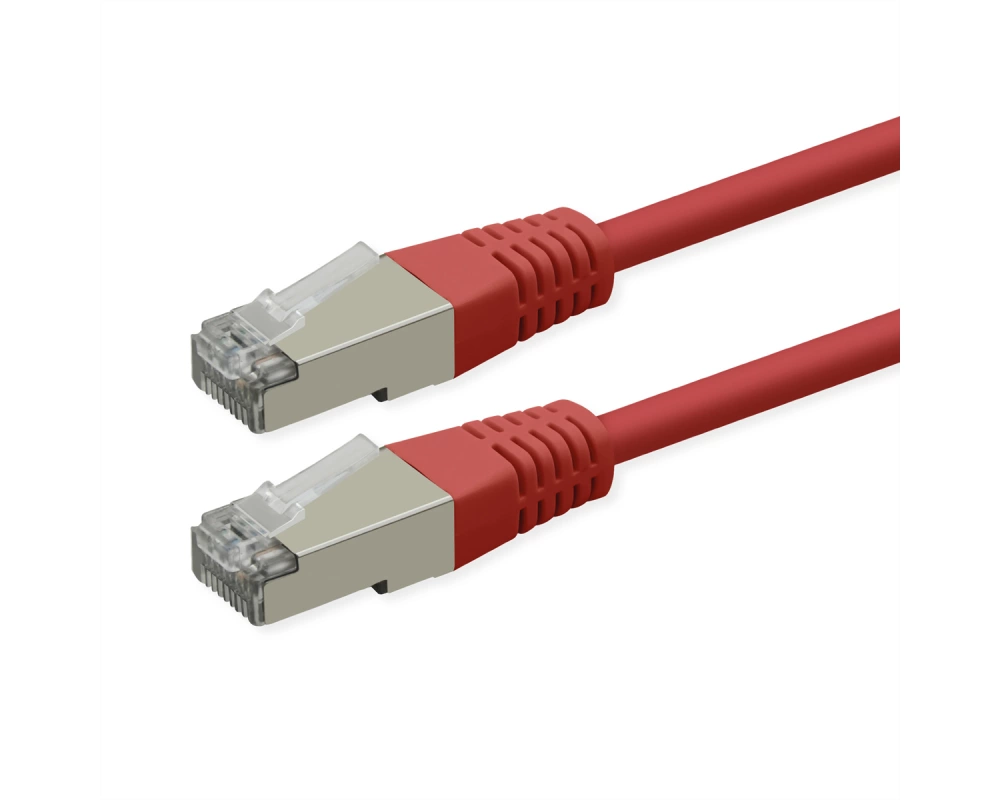 ROLINE Patchkabel Cat.6 (Class E), PoE, S/FTP (PiMF), rot, 2 m
