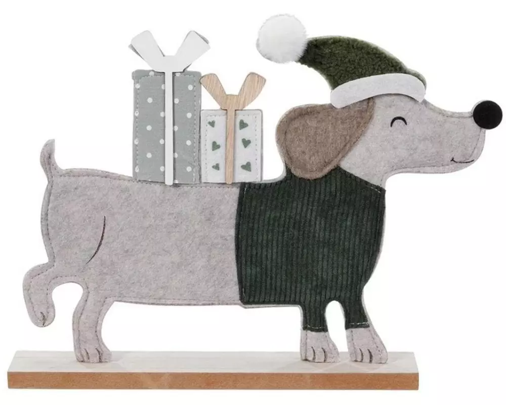 Holly & Jolly Aufsteller Dackel, 25.5 cm