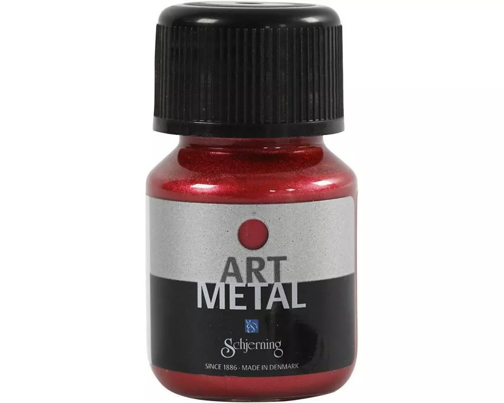 Schjerning Metallic-Farbe Art Metal 30 ml, Rot