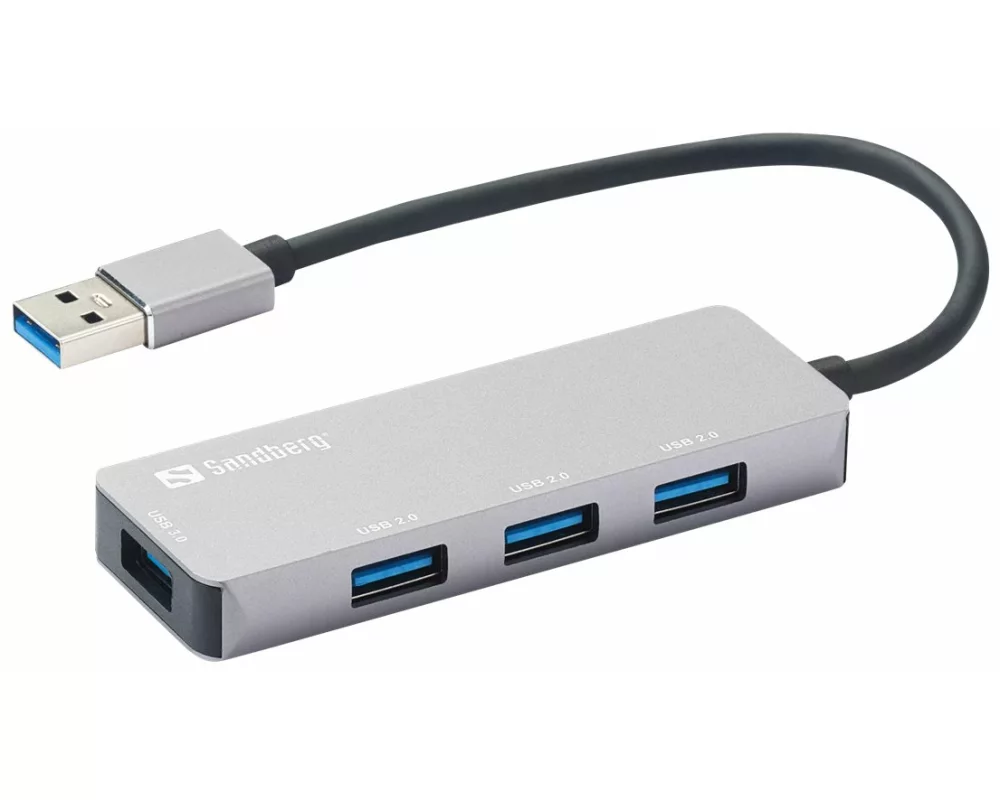 Sandberg USB-A Hub, 1xUSB3.0+3x2.0, SAVER