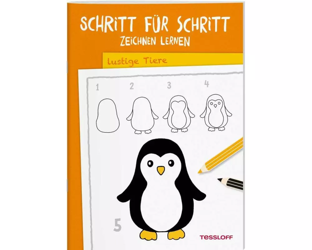 Schritt für Schritt Zeichnen lernen Lustige Tiere