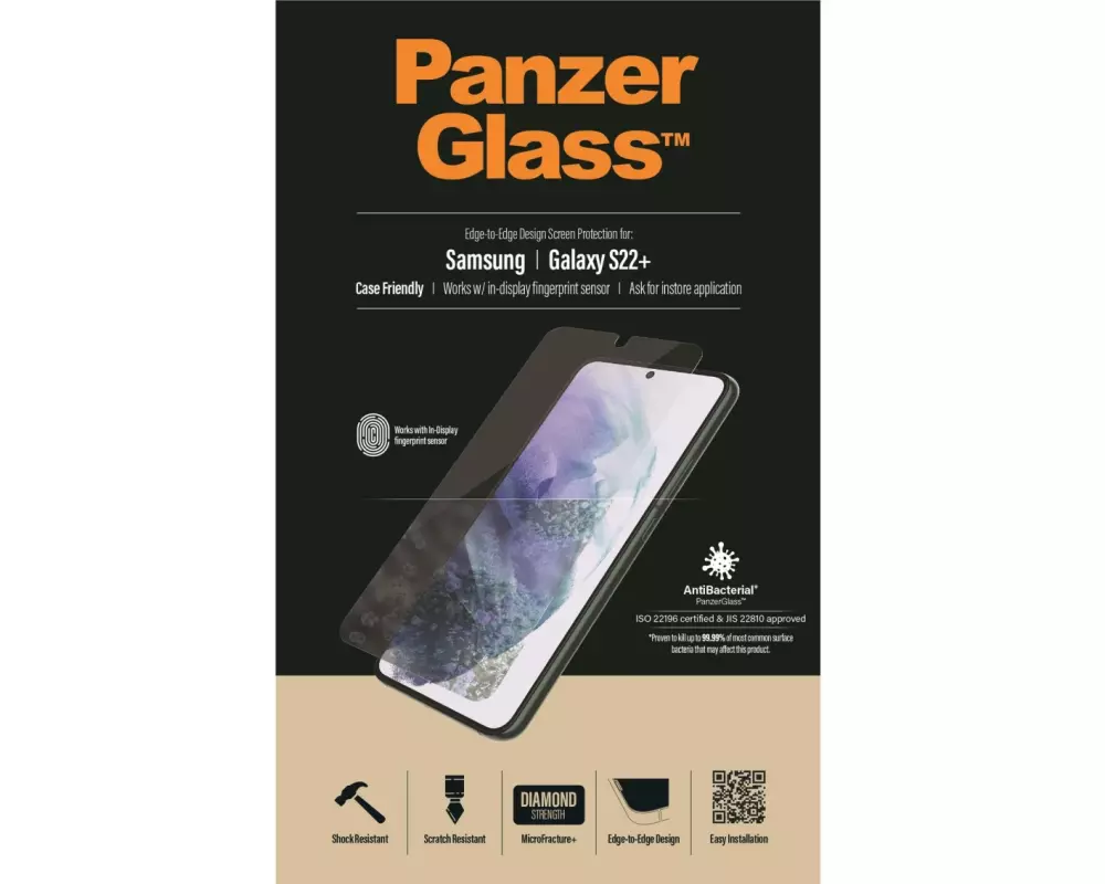 Panzerglass Displayschutz Case Friendly Fingerprint Galaxy S22+