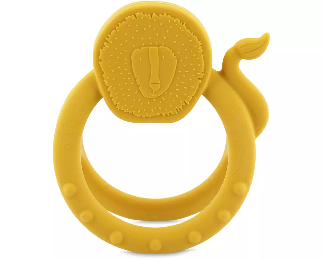 Trixie Beissring Löwe Silikon, gelb