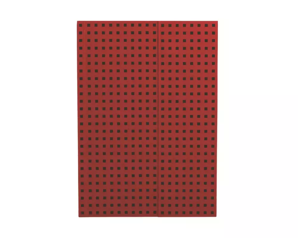 PaperOh Notizbuch Quadro B5, Blanko, Rot mit schwarzen Quadraten