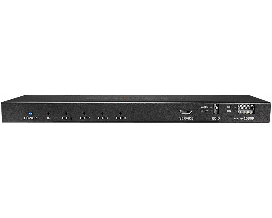 LINDY HDMI 2.0 4K60 Splitter 4 Port - 18GBit/s HDMI 2.0 with Audio