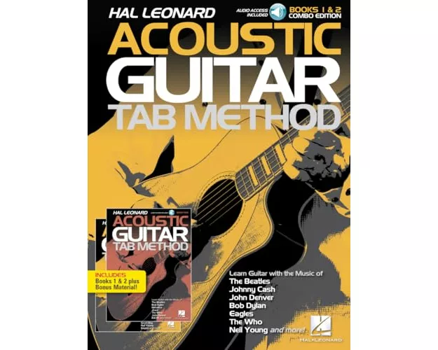Hal Leonard Acoustic Guitar Tab Method - Combo Edition: Books 1 & 2 with Online Audio, Plus Bonus Material