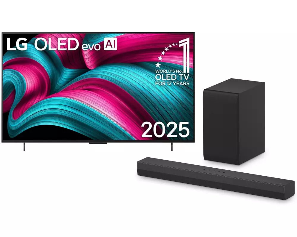 LG TV OLED42C57 inkl. DS40T Soundbar 42", (Ultra HD 4K), OLED