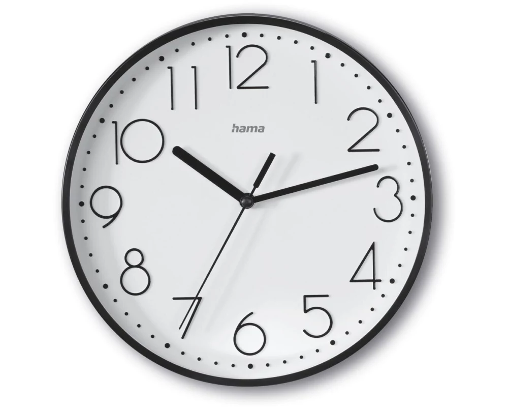 Hama Wanduhr Salina Ø 22 cm, Schwarz