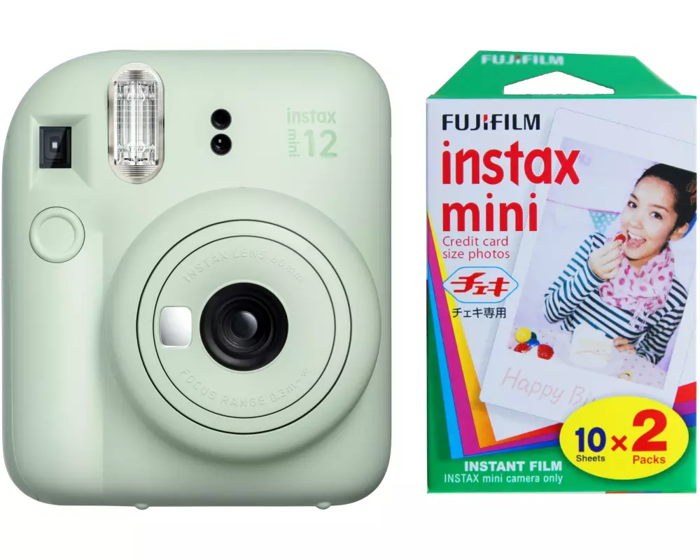 Fujifilm Fotokamera Instax Mini 12 KIT Grün