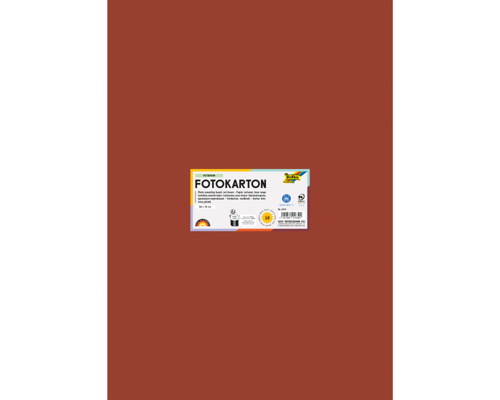 FOLIA Fotokarton 50x70cm 6174 300g, rotbraun
