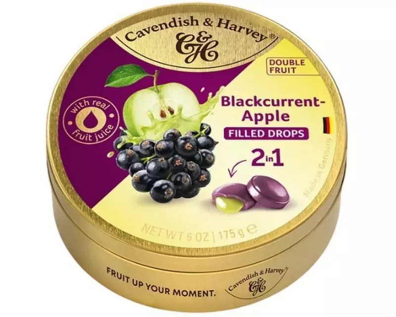 Cavendish & Harvey Blackcurrent-Apple Filled Drops 175 g