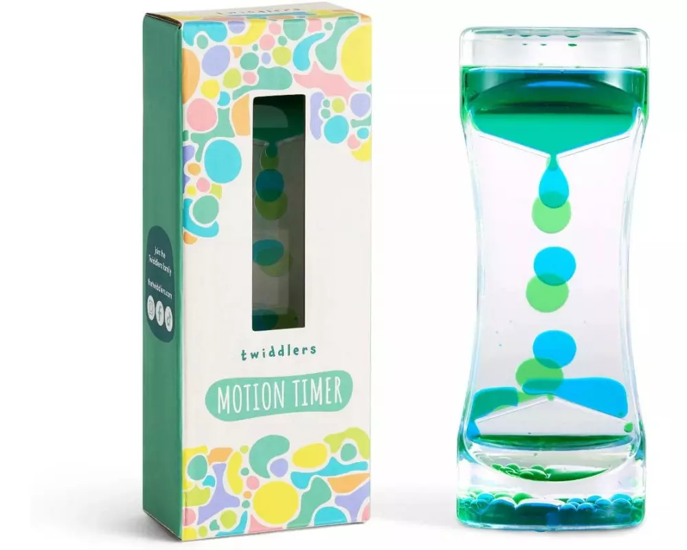 Twiddlers Flüssige Sanduhr Grün/Blau