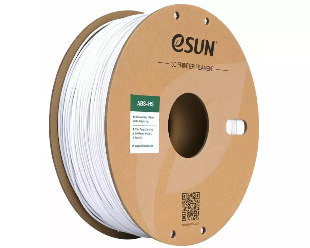 eSun Filament ABS+ HS Kaltweiss 1.75 mm 1 kg