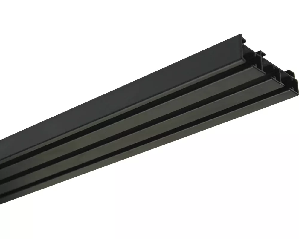 Gardinia Flächenvorhangschiene Atlanta, 3-läufig 160 cm, Schwarz-matt