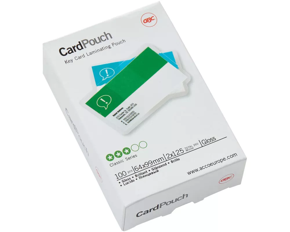 GBC Laminierfolie Card Kleinformat, 125 mic, 100 Stück