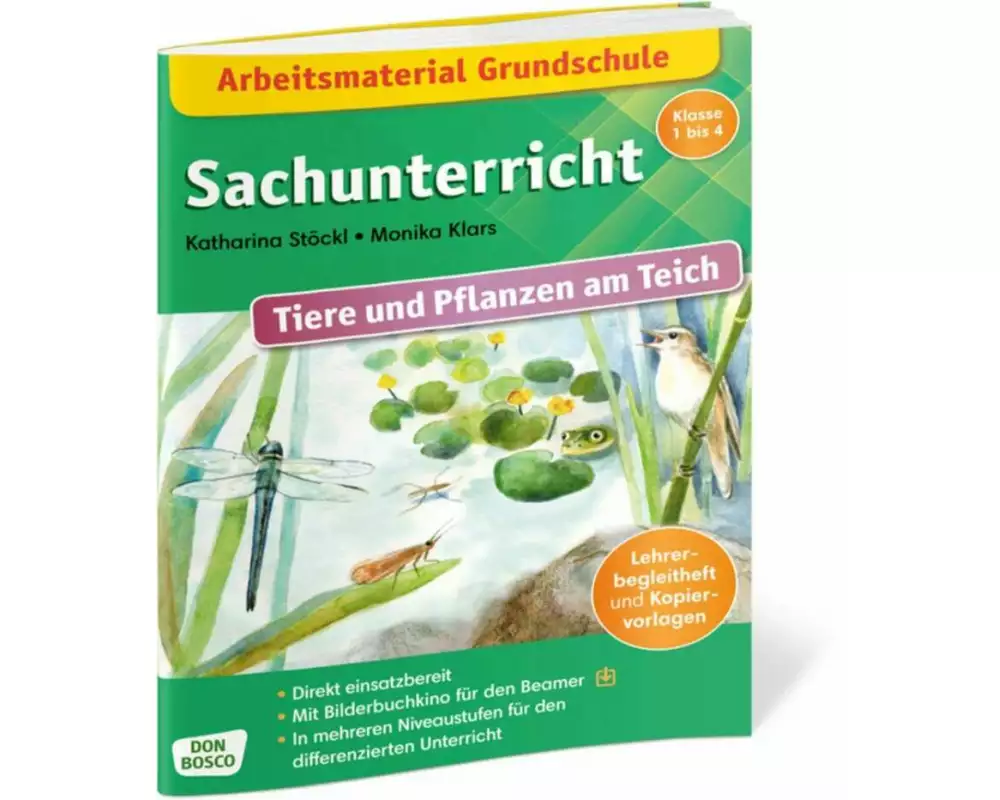 Arbeitsmaterial Grundschule. Sachunterricht. Tiere und Pflanzen am Teich