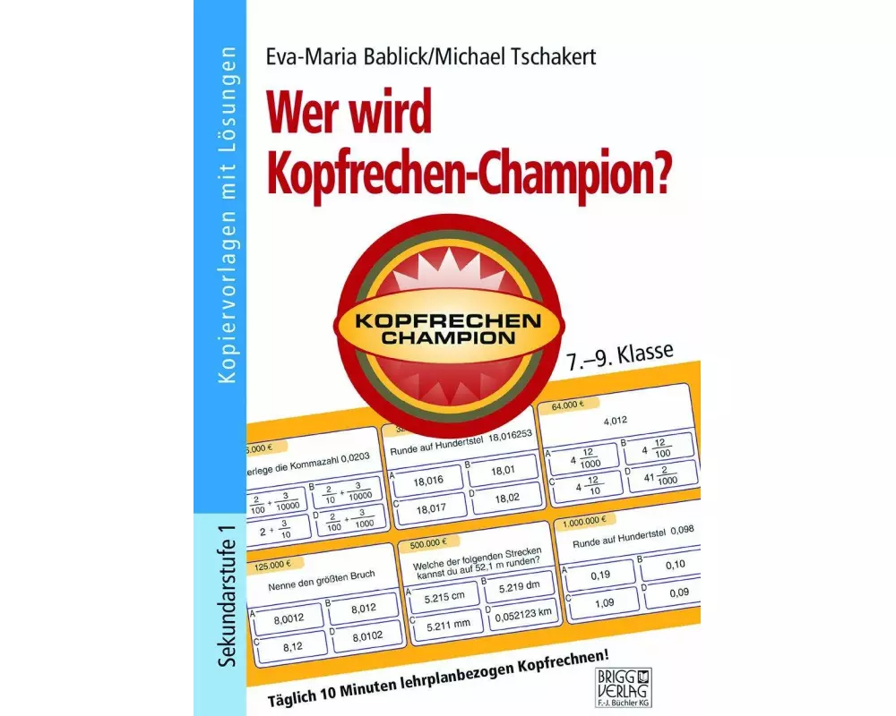 Wer wird Kopfrechen-Champion? 7.- 9. Klasse