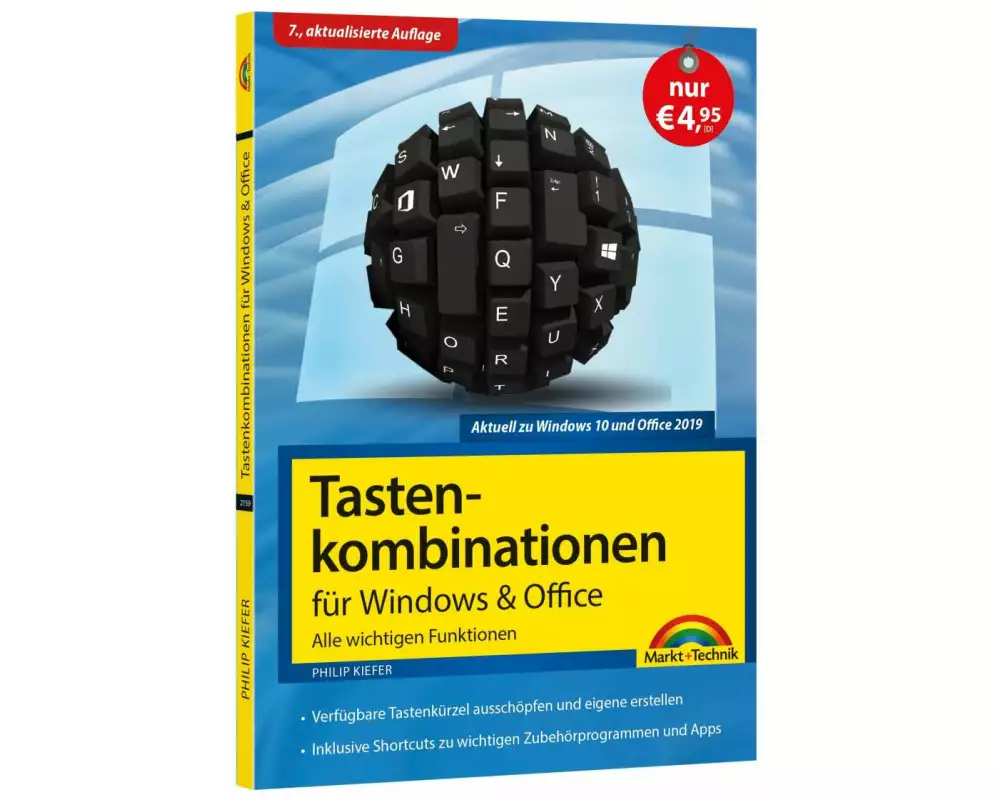 Tastenkombinationen für Windows 10, 7, 8.1 & Office 2019 - 2010 - Alle wichtigen Funktionen