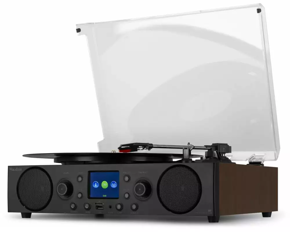 Audizio Plattenspieler Tulsa Braun/Schwarz