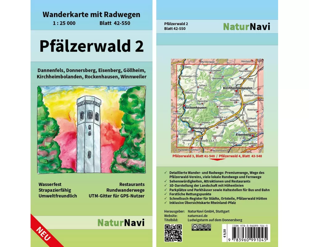 Pfälzerwald 2. Blatt 42-550, 1 : 25 000