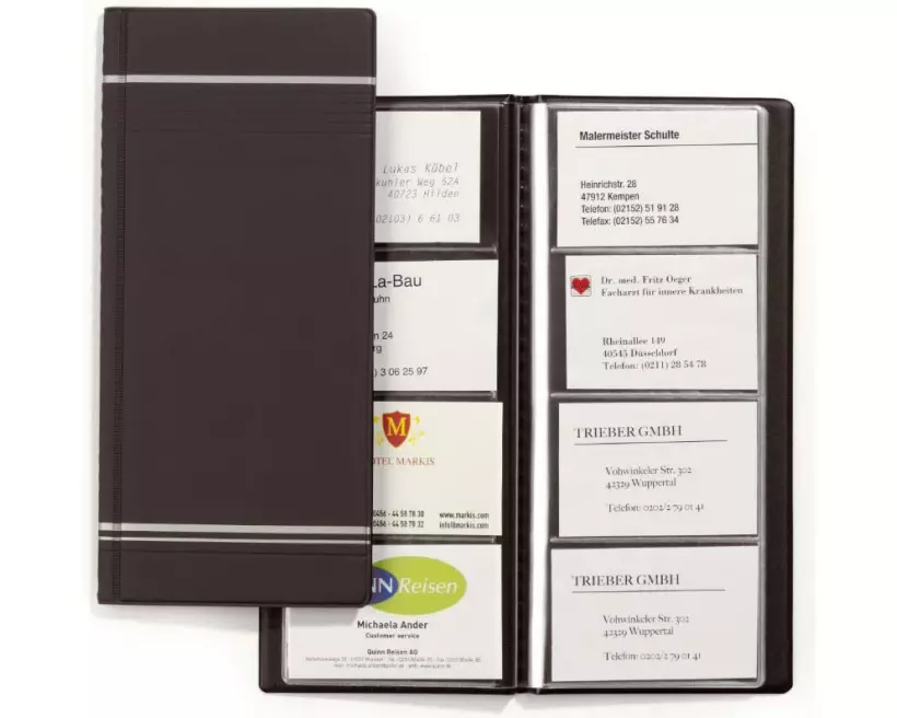 DURABLE Visitenkartenbuch Visifix für 96 Visitenkarten, Anthrazit