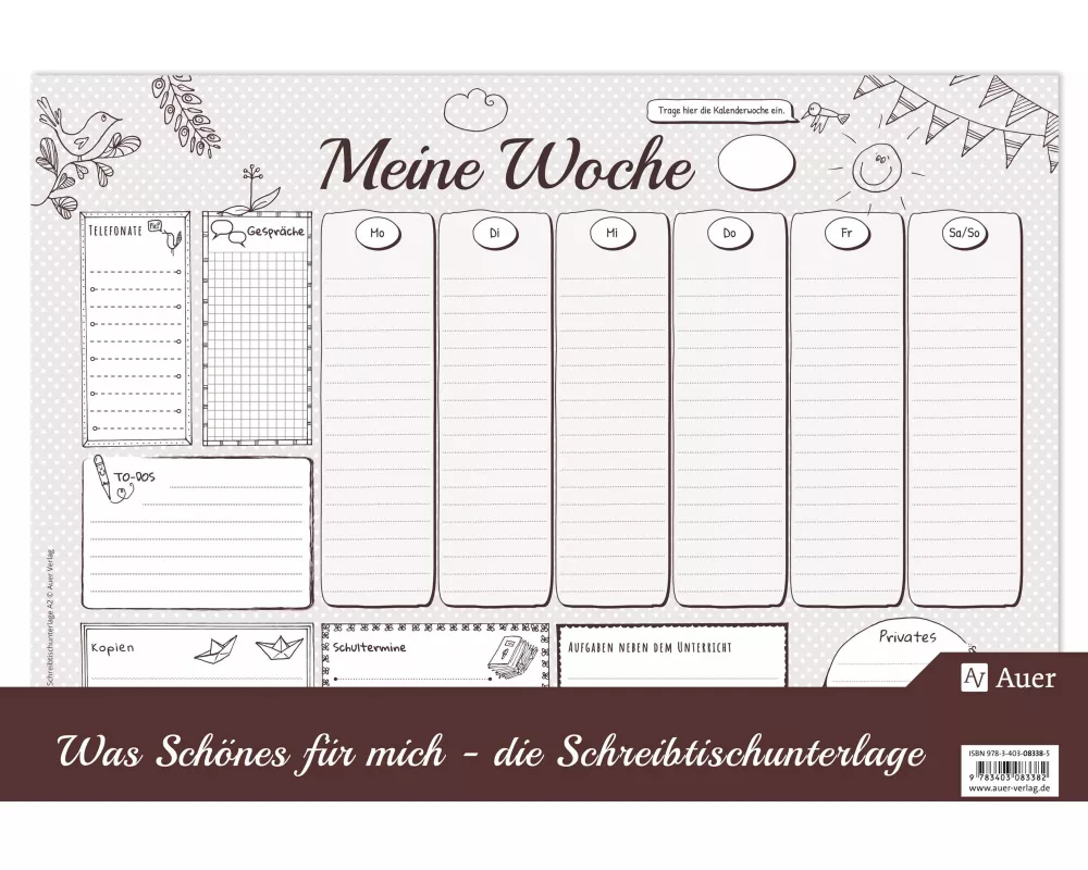 Was Schönes für mich - Schreibtischunterlage A2