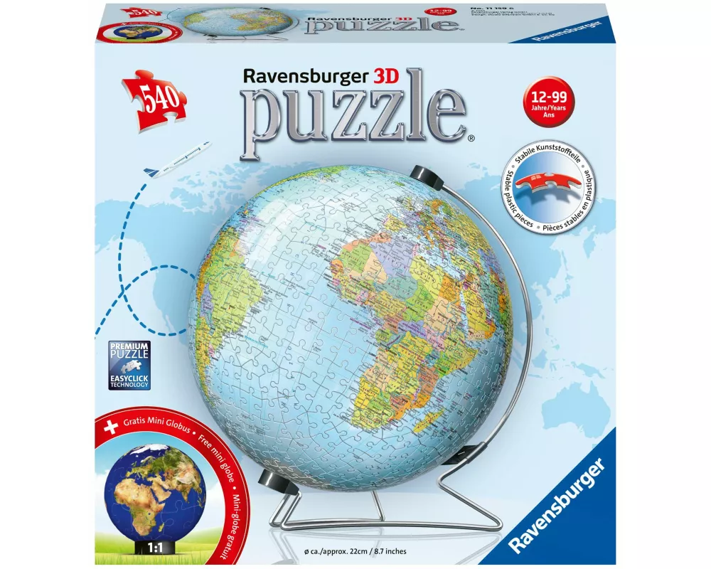 3D Puzzle - Globus in deutscher Sprache