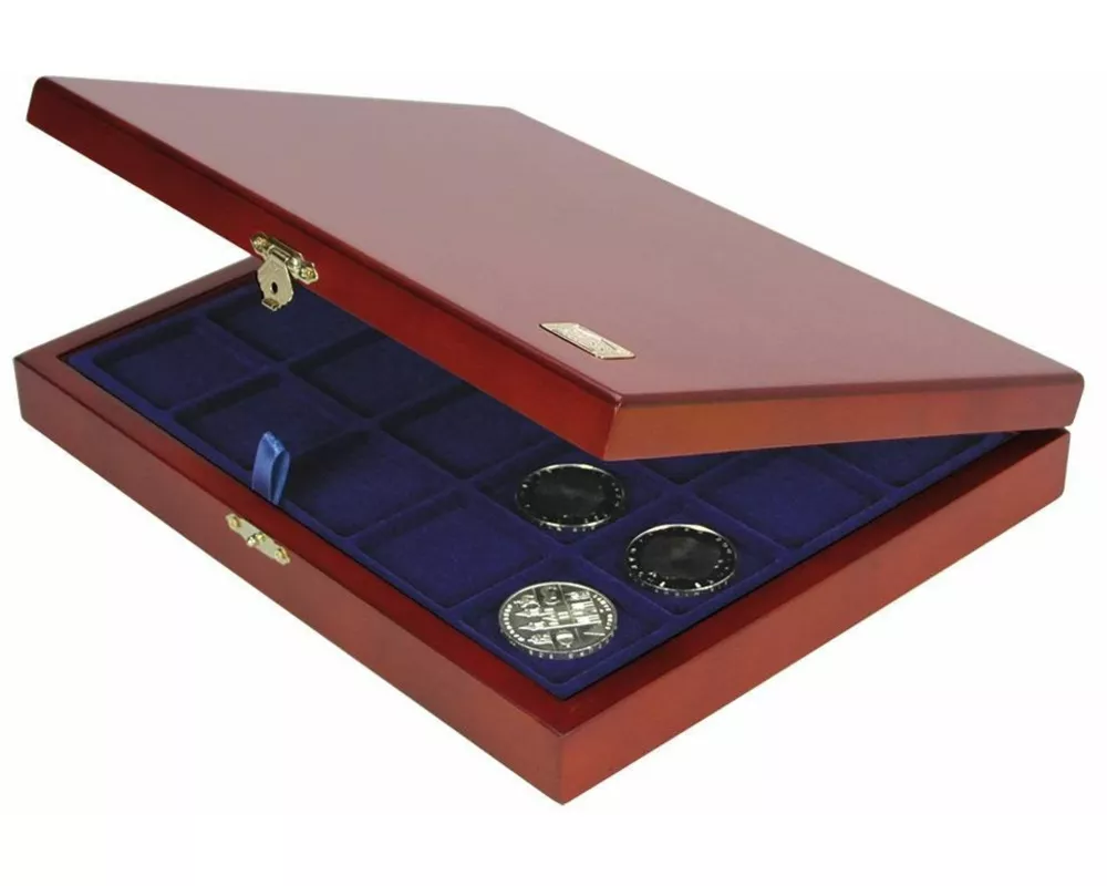 Münzen-Kassette Holz