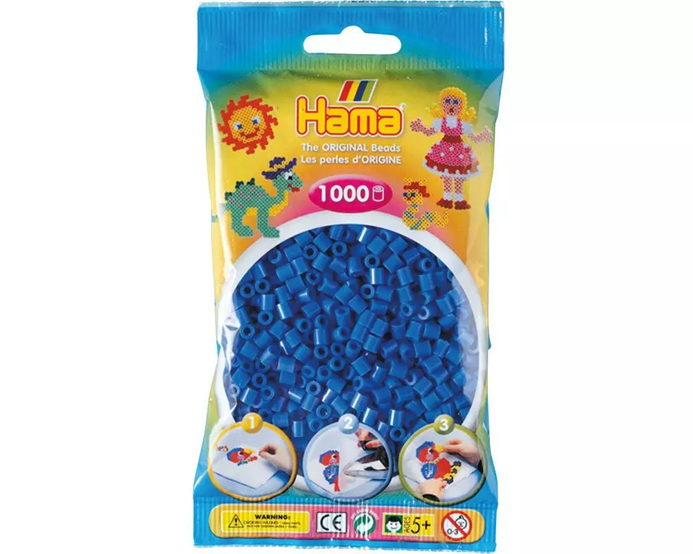 Hama Bügelperlen midi 1000 Stk. Blau