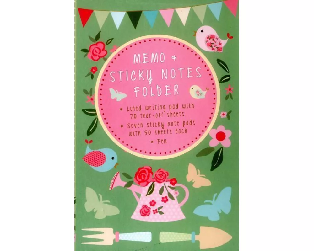 Memo & Sticky Notes Folder: Pretty Garden