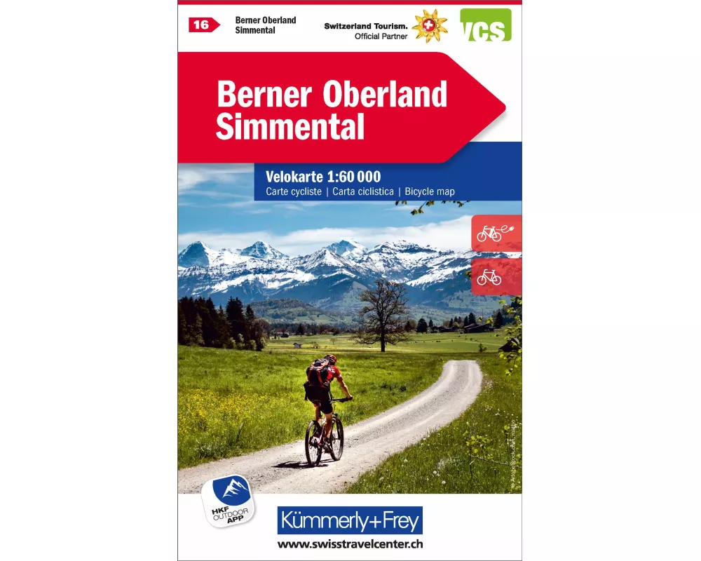 Kümmerly+Frey Velokarte 16 Berner Oberland, Simmental 1:60.000