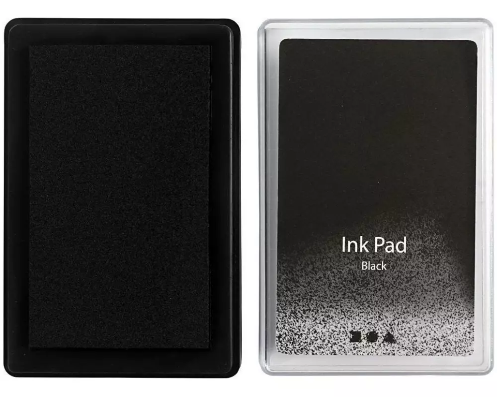 Creativ Company Stempelkissen Ink Pad, 9 x 6 x 2 cm Schwarz