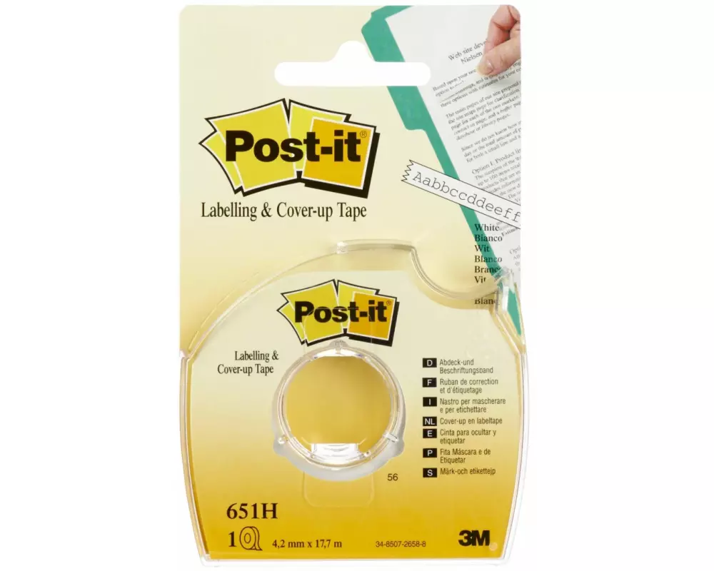 Post-it Beschriftungsband Post-it im Handabroller 4.2 mm x 17.7 m