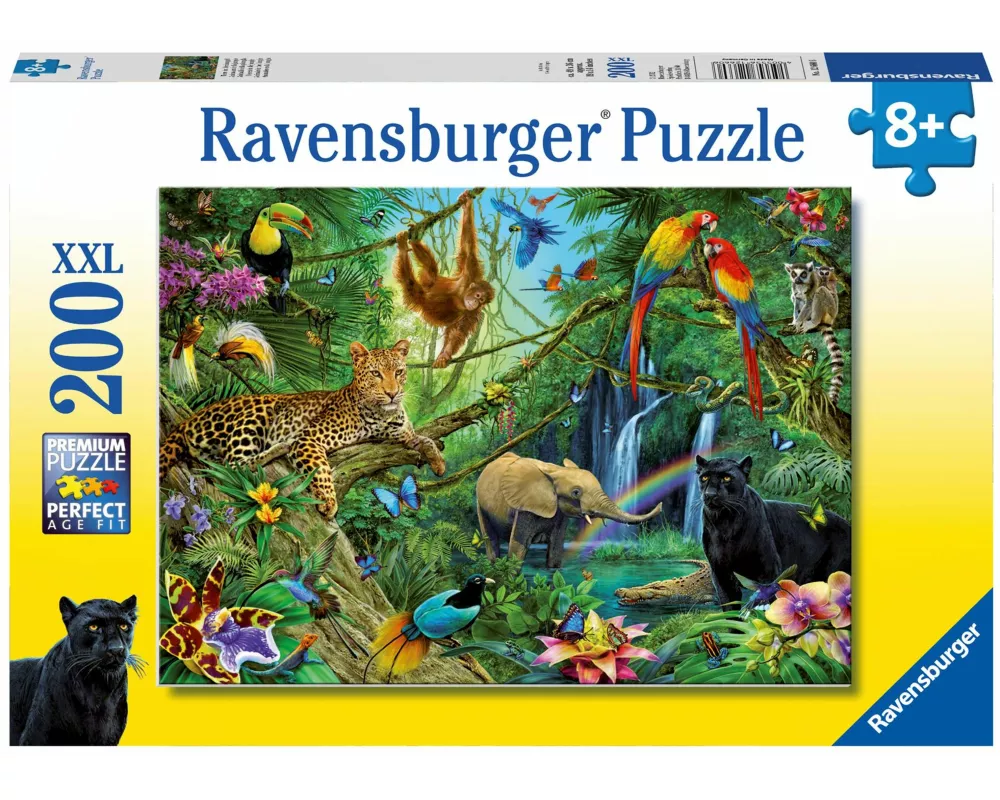 Kinderpuzzle 200 XXL Teile - Tiere im Dschungel