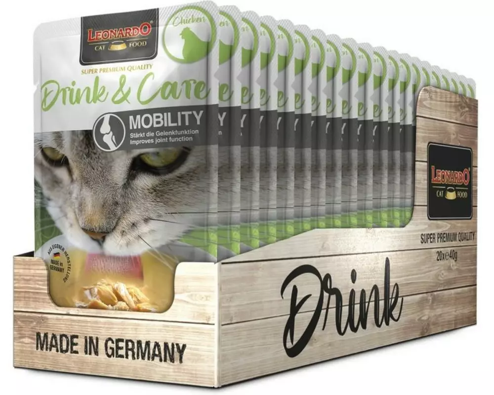 Leonardo Cat Food Drink und Care Mobility Chicken 20 x 40 g