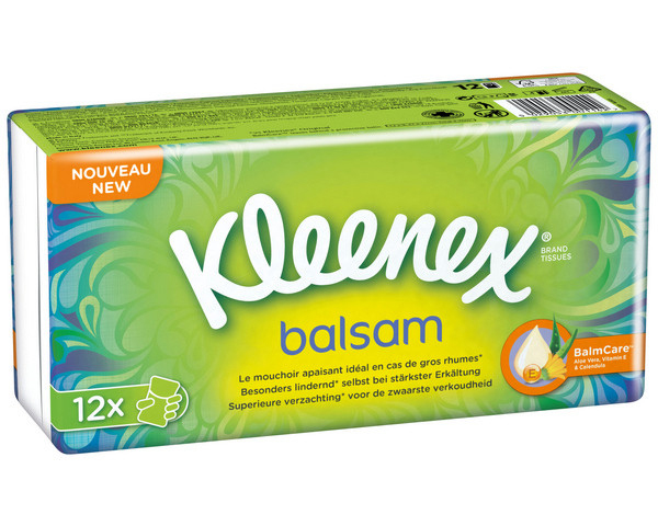 KLEENEX Taschentücher Balsam 18593 4-lagig 12 Stück