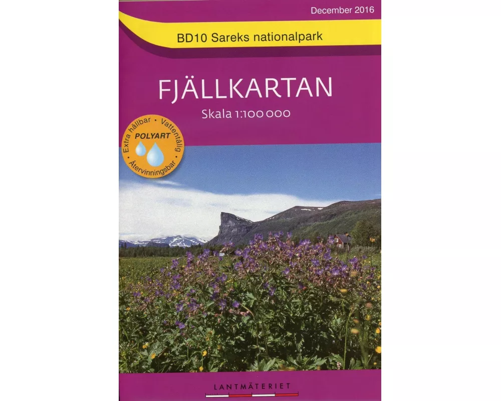 Fjällkartan 1 : 100 000 BD10 Sareks Nationalpark Bergwanderkarte