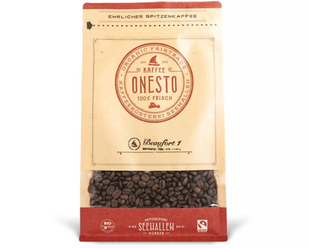 ONESTO Kaffeebohnen Bio Beaufort 1 entkoffeiniert 1 kg
