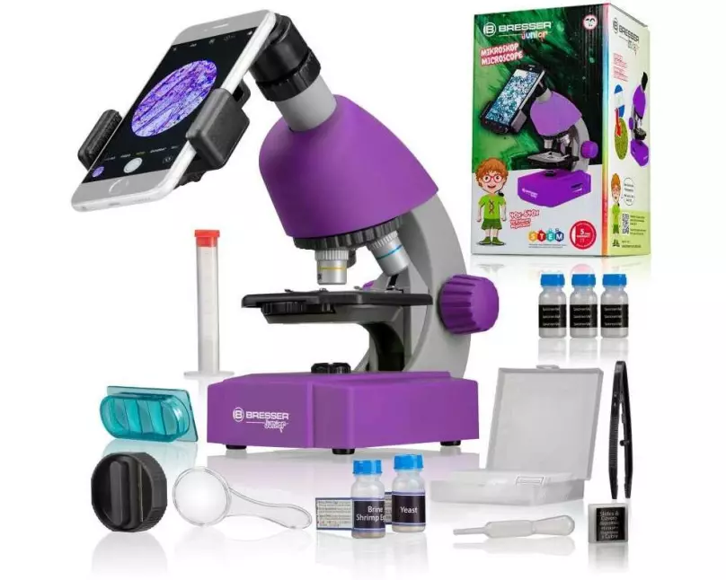 Bresser junior Mikroskop Junior Mikroskop 40x-640x Lila