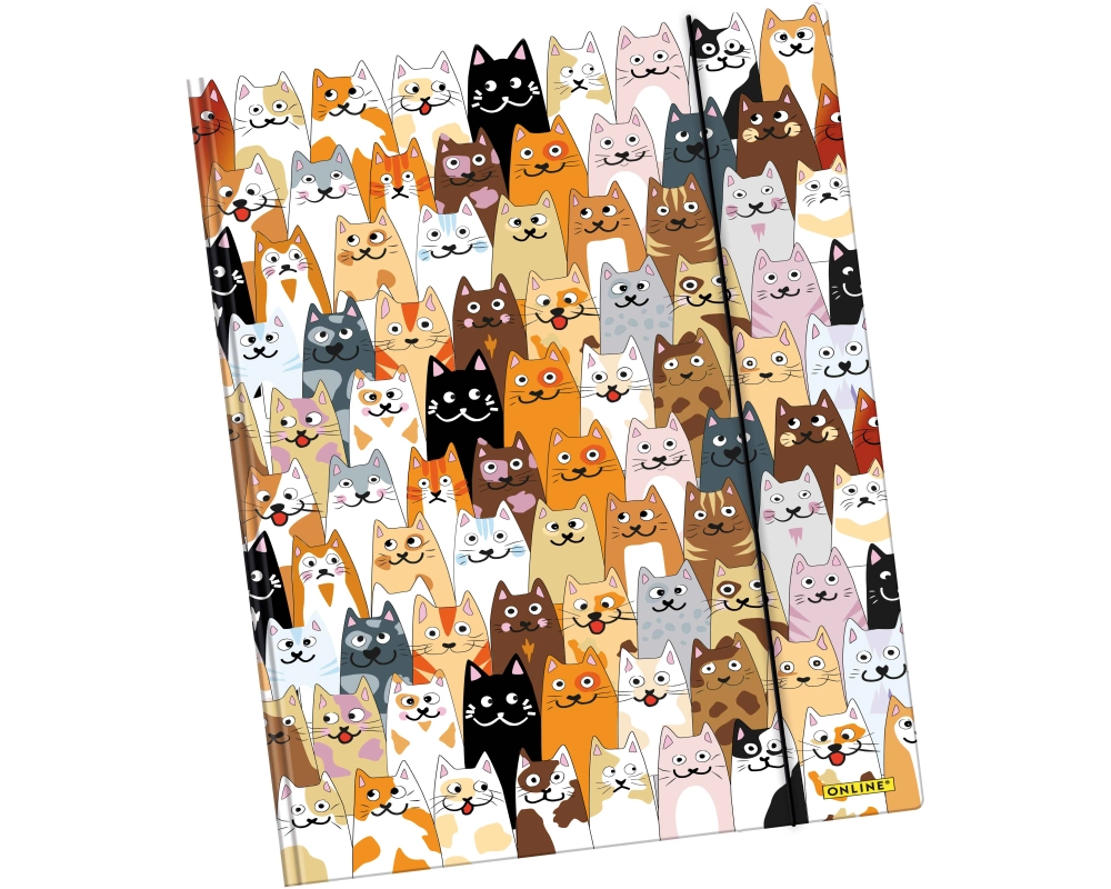 ONLINE Gummizugmappe A3 10116/6 Fluffy Cats
