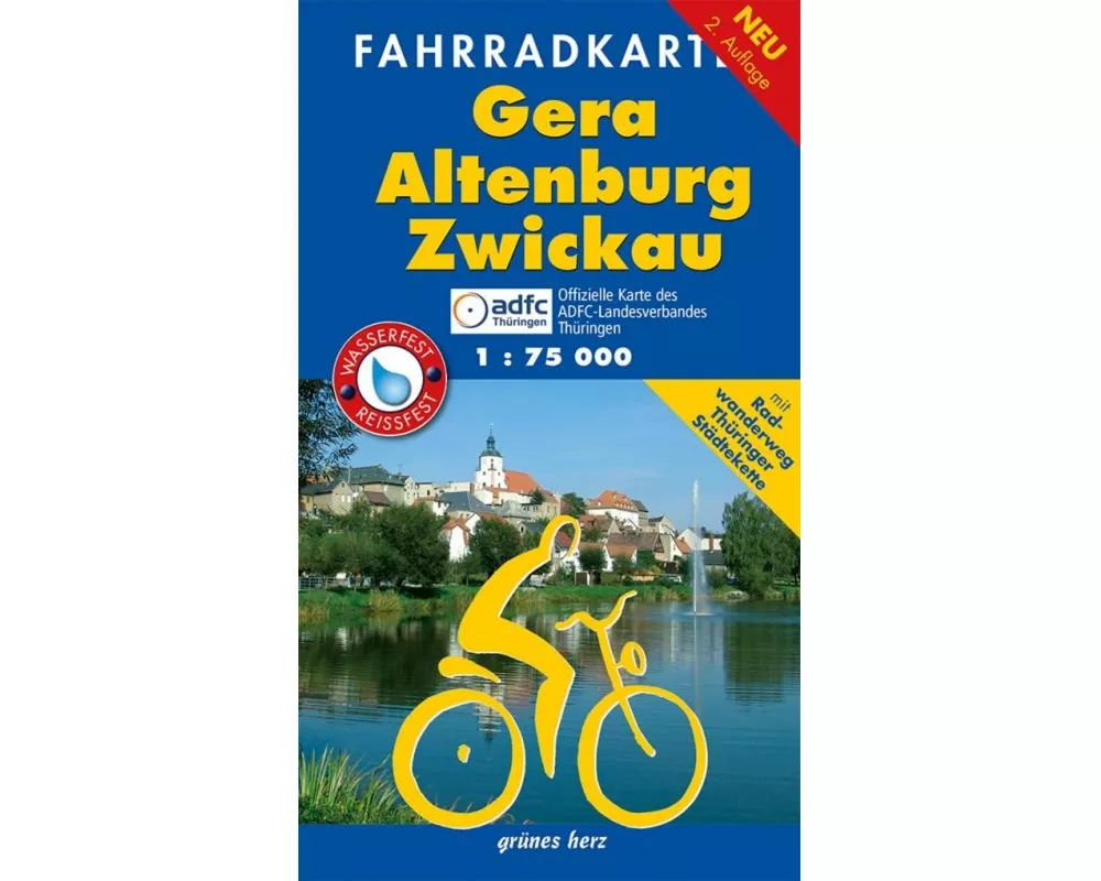 Fahrradkarte Gera, Altenburg, Zwickau 1:75.000