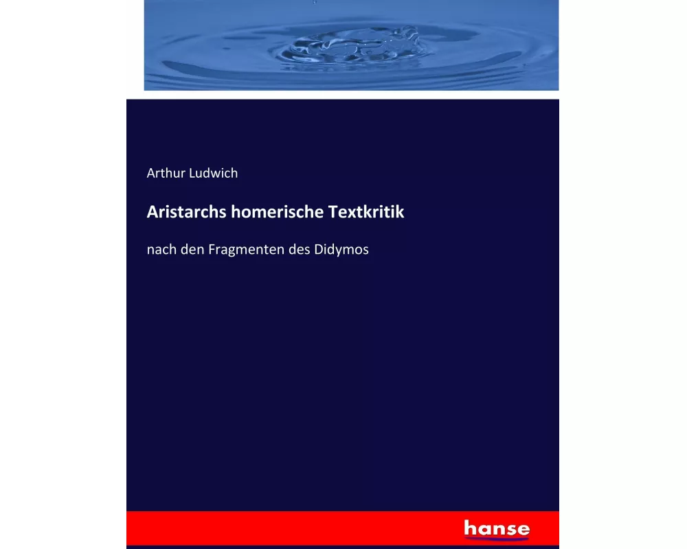 Aristarchs homerische Textkritik