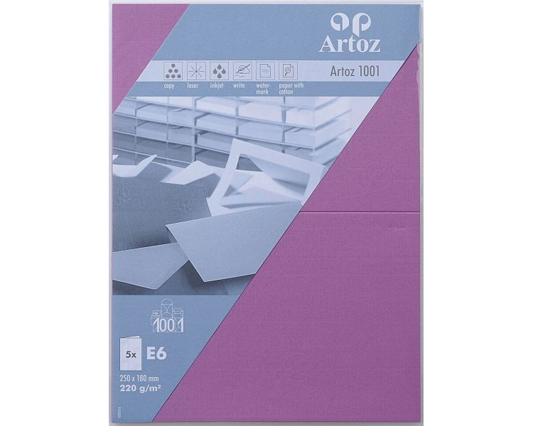 ARTOZ Karten 1001 E6 107372264 220g, holunder 5 Blatt