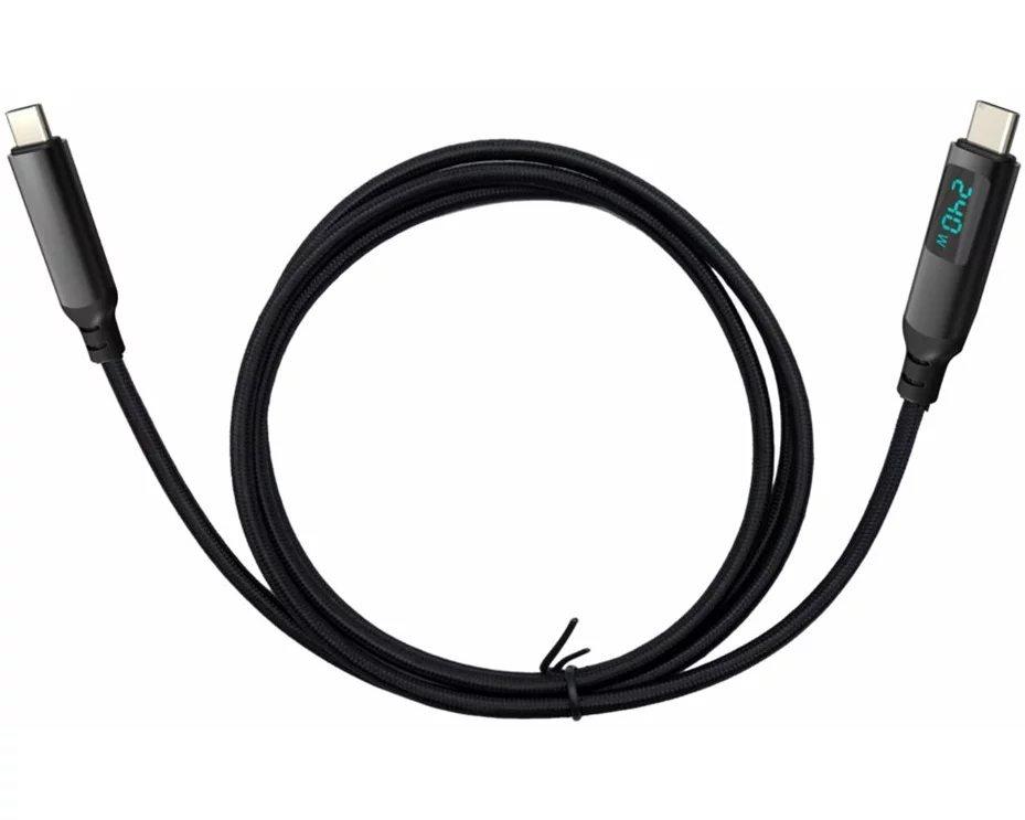 I-TEC Thunderbolt 4/USB4 Class Pro Cable 240W with LCD 40 Gbps 150 cm