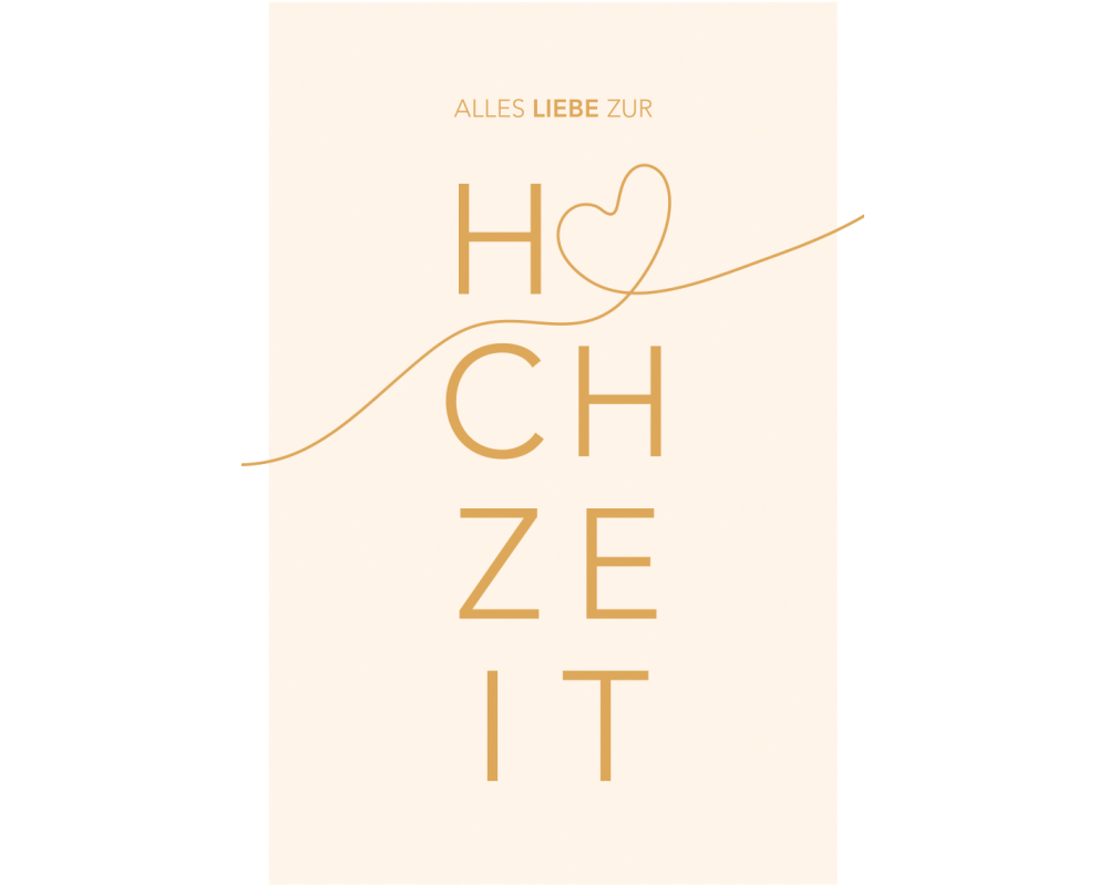 ABC Hochzeitskarte B6 51646 Alles Liebe Hochzeit