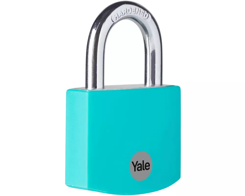 Yale Vorhängeschloss YE3B 38/19 Türkis Aluminium/Stahl