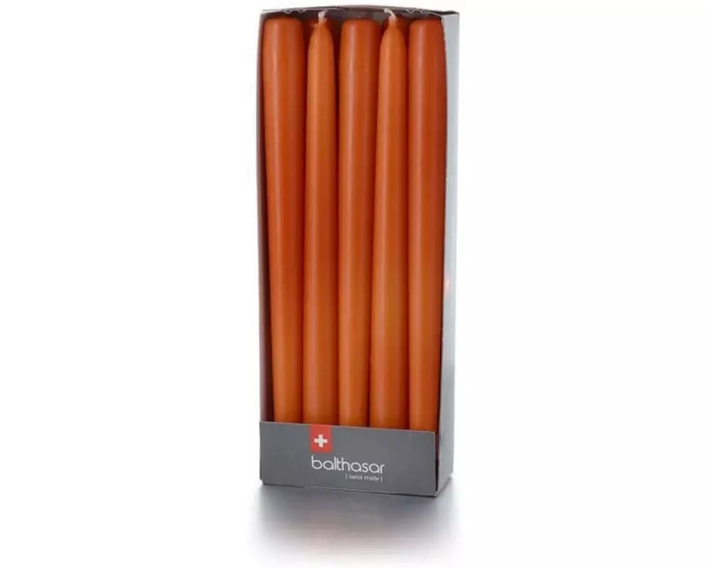 balthasar Etoilekerze 24 cm x 2.2 cm, Orange, 10 Stück
