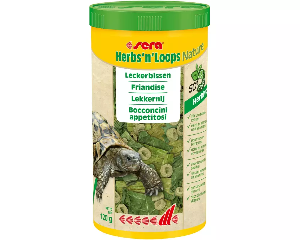 sera Leckerbissen Herbs'n'Loops Nature, 1000 ml, 120g
